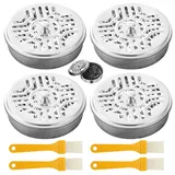 Mückenspirale Halter,4 Stück Mückenspirale Behälter Mit 4 Bürsten,Moskito Spulenhalter,Schnaken Spiralen,Edelstahl Halter Für Moskitospulen,Mückenspiralen Behälter,Insekten Spirale Halter