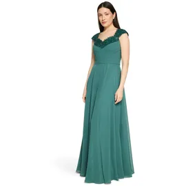 Vera Mont Abendkleid mit Pailletten Dunkelgrün 36