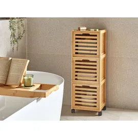 Beliani Shawnee Badezimmerschrank 32 x 90 x 30 cm Braun/Bronze