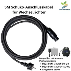 5M Schuko-Anschlusskabel BKW-AC-BC01-5m für APsystems EZ1-M & Deye SUN-M80G4-EU-Q0
