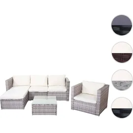 MCW Busto/Brescia Polyrattan Lounge-Set grau/creme