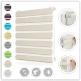 Lichtblick Duo Rollo / Doppelrollo Klemmfix 80 x 150 cm natur