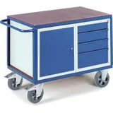 Schwerlast- Werkstattwagen Mit Stahlschrank Und 4 Schubladen 1000kg Tragkraft