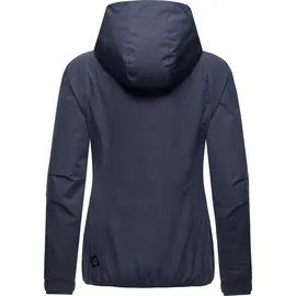 Ragwear Wasserdichte und atmungsaktive Damen Übergangsjacke leichte kurze Funktionsjacke mit Kapuze Dizzie Tech YOUMODO Navy Gr. 6XL - 6XL