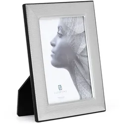 Lucca 10x15 cm silber-glanz Premium-Portraitrahmen zum Stellen