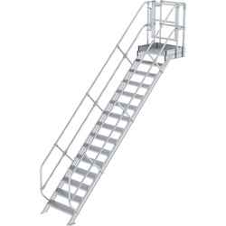 Munk, Gerüst, Treppen-Modul Aluminium geriffelt 15 Stufen