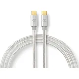 Nedis USB-Kabel | CCTB64700AL10 | Aluminium