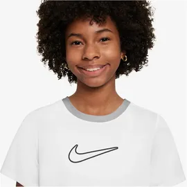 Nike One Dri-FIT kurzarm Trainingsshirt Mädchen 100 white/black XL 156-166 cm
