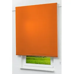 Lysel Outlet - Basisrollo Struktur Tageslicht Rotorange, (B x H) 182.50cm x 190cm in orange/rotorange