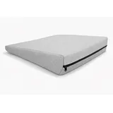 POKAR Keilkissen Stuhl Sitzkeil Ergonomisches Sitzkeilkissen Bürostuhl Kissen Orthopädisch Keilkissen Autositz Schaumstoff, Grau, 38 x 38 x 8/2 cm