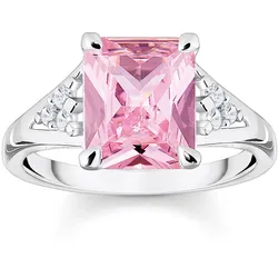 Thomas Sabo TR2362-051-9 Damenring Pinkfarbener Stein, 52/16,6
