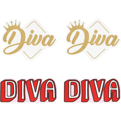 Diva, 2 Paar, bunt