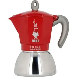 Bialetti Moka Induction 6 Tassen rot/silber