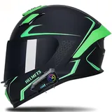 Integralhelm Motorradhelm mit Bluetooth, Integriert Klapphelm mit Sonnenblende, ECE Zertifiziert Herren Touring Street Mopedhelm Scooter Chopper Helm, Motorradhelm Herren