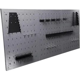 Ondis24 Lochwand Metall 240 x 205 x 60 cm grau/schwarz