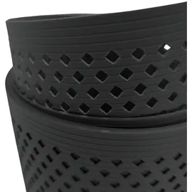 zaunzu® Sichtschutzstreifen Rille Gelocht Diamant 2600 x 19 cm Anthrazit Metall