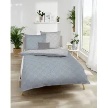 KAEPPEL La Ville Wendebettwäsche Blau 155 x 220 cm + 2 x 80 x 80 cm