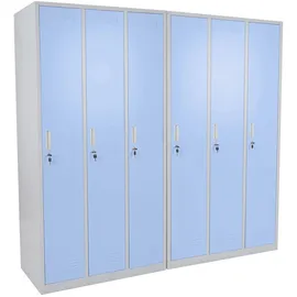 MCW Preston T829-6-H Aktenschrank 180 x 180 x 50 cm blau