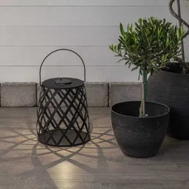 Star Trading LED Solarlaterne Calabria 26 x 28 cm schwarz