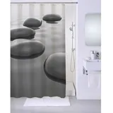 Sanilo Duschvorhang Hot Stones 180 x 200 cm grau/schwarz
