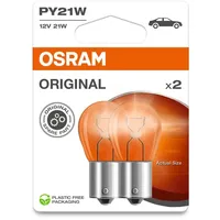 Osram ORIGINAL LINE 12V, PY21W, signal lamp, Metal Base,