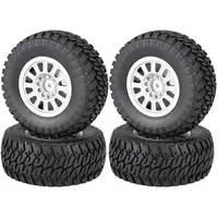 Reely Reifen & Felgen 1:10 Block-Profil 12-Speichen Silber 4 St.