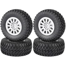 Reely Reifen & Felgen 1:10 Block-Profil 12-Speichen Silber 4 St.
