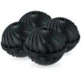 Relaxdays Waschball 4er Set, schwarz