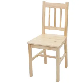 Mendler Esszimmer-Set HWC-F77, Sitzgruppe Esszimmergruppe, Massiv-Holz Landhaus 110cm ~ Kiefer lasiert