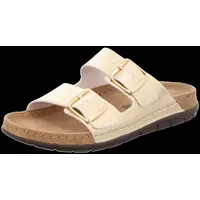 ROHDE Damen Pantolette gemusterter Zweiriemer mit Schnalle Rodigo-D 5872, Größe:39 EU, Farbe:Gold - 39