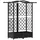 vidaXL Hochbeet mit Rankgitter und Dach 124 x 40 x 126 cm Schwarz