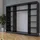 fabryka mebli idczak Schwebetürenschrank Kleiderschrank Schrank mit Spiegel 250cm Schwarz/Schwarz Alba - Schwarz