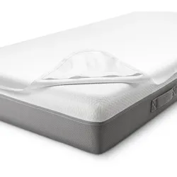 Sleezzz Vital wasserdichter Molton Matratzenschutz Fixspann 100 x 200 cm, Matratzenschoner aus 100% Baumwolle in weiß