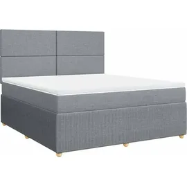 vidaXL Boxspringbett 180 x 200 cm Hellgrau
