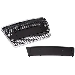 Frontgrill Sport schwarz mit Kennzeichenhalter passend für den Audi A6 4F