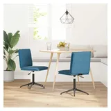 vidaXL Esszimmerstühle 2 Stk. Blau Samt