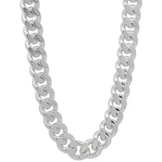HOPLO Panzerkette Silberkette Panzerkette Länge 70cm - Breite 7,0mm - 925 Silber, Made in Germany silberfarben 70 cm Herrengröße