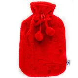 Axion axion® Wärmflasche mit Bezug in rot | Plüsch (33 x 20 cm) 1 St