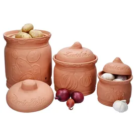 Mambocat 3er Set Terra Tontöpfe braun 3 x 1,5 l