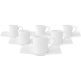 Villeroy & Boch Modern Grace Espressotassen mit Untertassen 60 ml, 6 x)