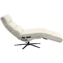 KAWOLA Relaxliege ALINA Cord 80 x 80 x 200 cm Cremeweiß mit Kissen