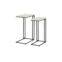Möbel Kraft Beistelltisch H19388 Holz weiß 2er Set