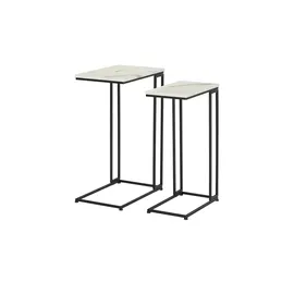 Möbel Kraft Beistelltisch H19388 Holz weiß 2er Set