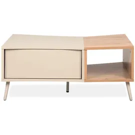 CaliCosy Couchtisch Beige Eiche 60 x 40 x 94 cm