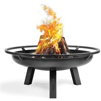 CookKing Porto Feuerschale Ø85cm - BBQ Feuerschalen für den Garten - Feuerstelle Outdoor & Feuertonne - Terrasenofen aus Legierter Stahl - Feuerkorb für den Garten - Holzofen Mit Füße - 85x85x40cm