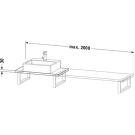 Duravit L-Cube Konsole LC104C08585#80,