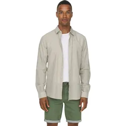 Only & Sons Herren Freizeit Hemd ONSCAIDEN Slim Fit Grau 22012321 XXL