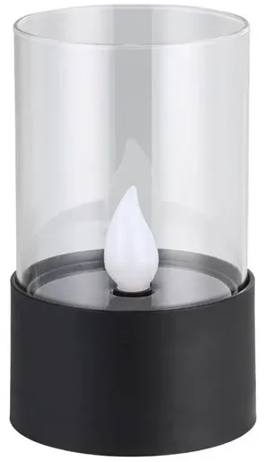 SOLARZELLENVASE H140 SCHWARZ/KLAR