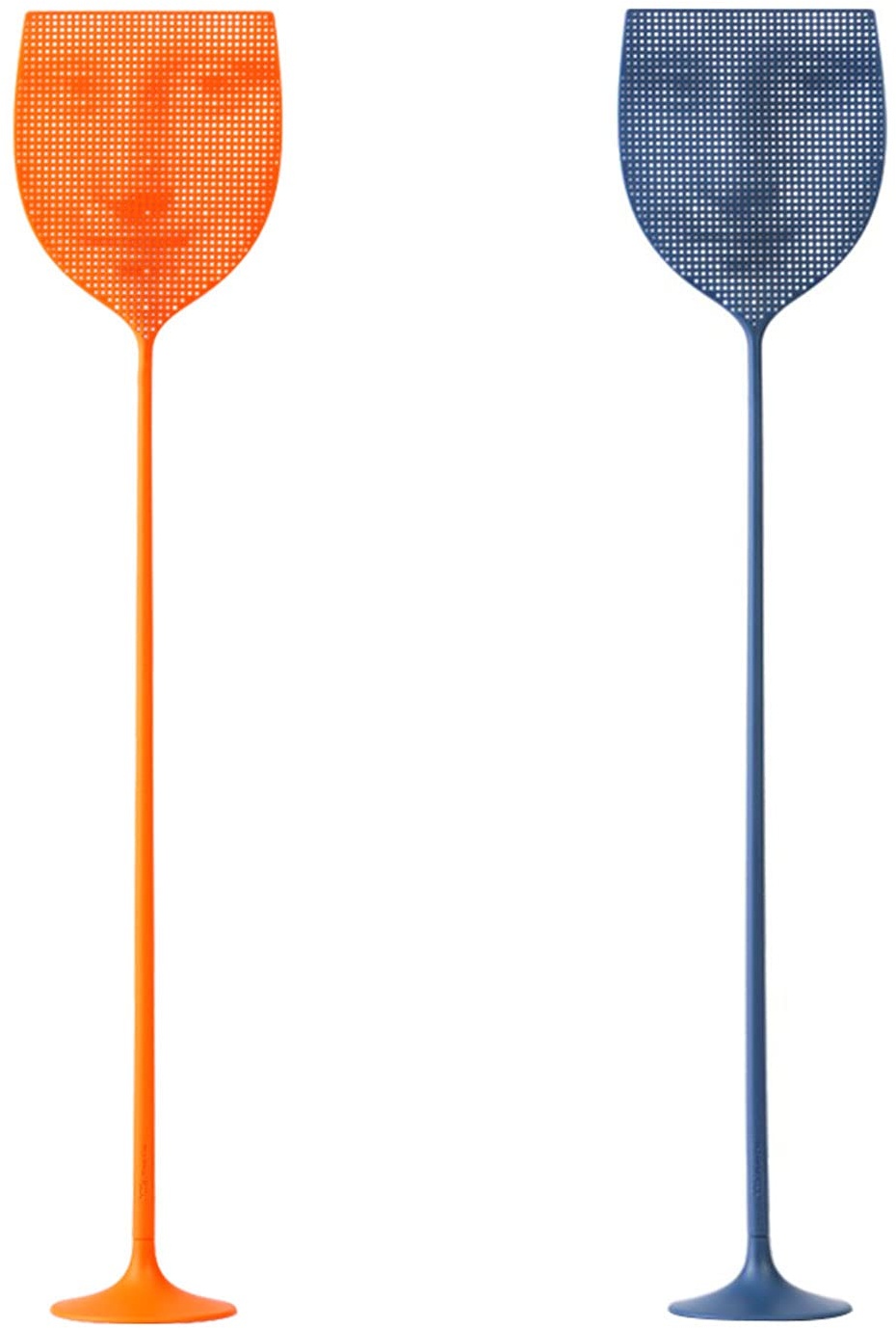 PUPL Fliegenklatsche | Mona Lisa Flyswatter | Super langer abnehmbarer Griff | Monalisa Portrait künstlerisches Design | Indoor / Outdoor – Fliegenklatsche (3 Farben) (Grau & Orange)
