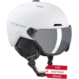 Black Crevice Skihelm Davos mit Visier, weiß, S (53-55 cm)